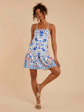 Travachic Woven Printed Sleeveless Mini Dress For Women